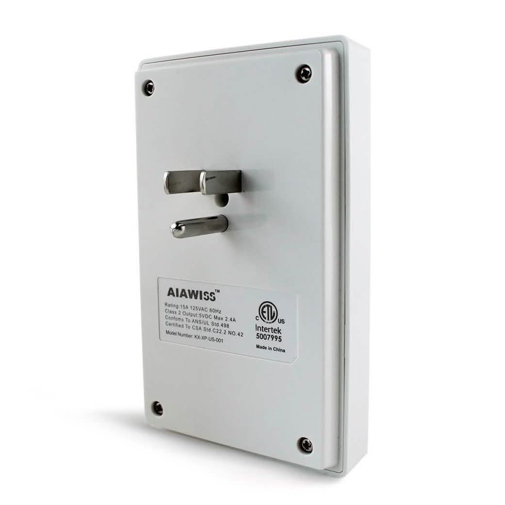 White Light Sensor Dual USB Wall Outlet Gadgets & Accessories - DailySale