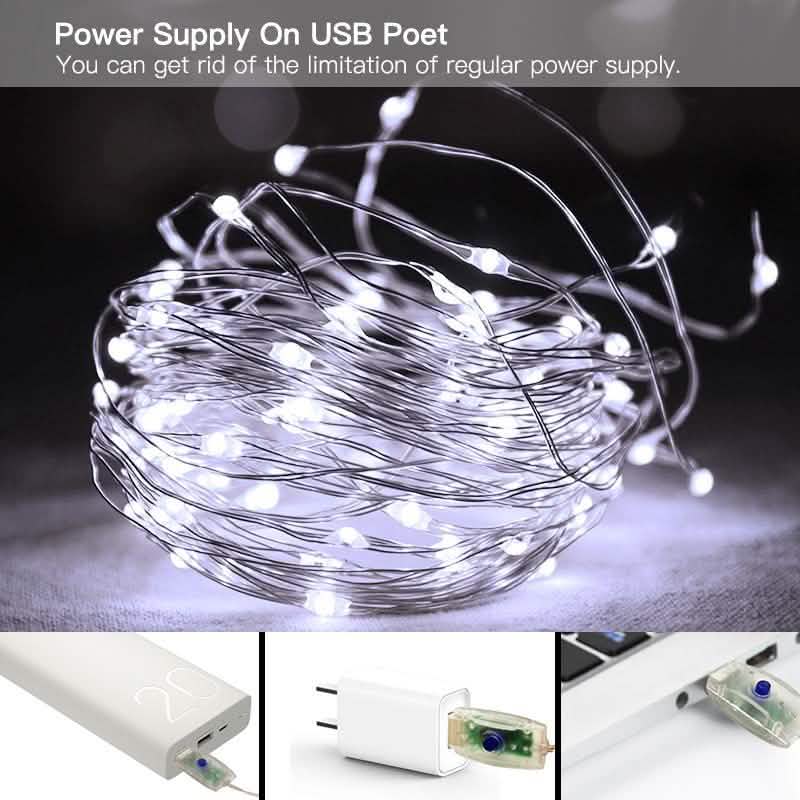 White USB Remote Control 3x3M 300LED String Lights Waterproof Lighting & Decor - DailySale