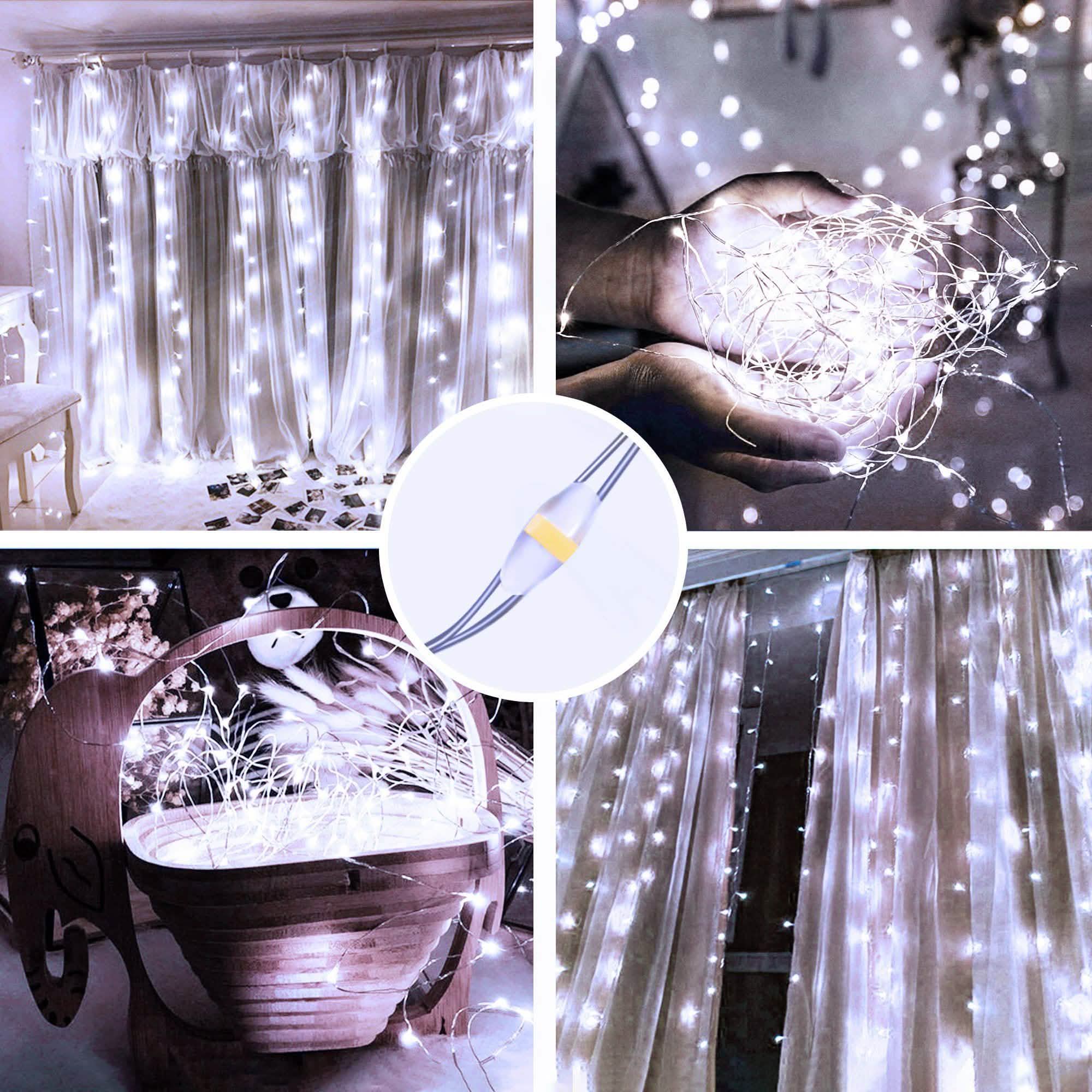White USB Remote Control 3x3M 300LED String Lights Waterproof Lighting & Decor - DailySale