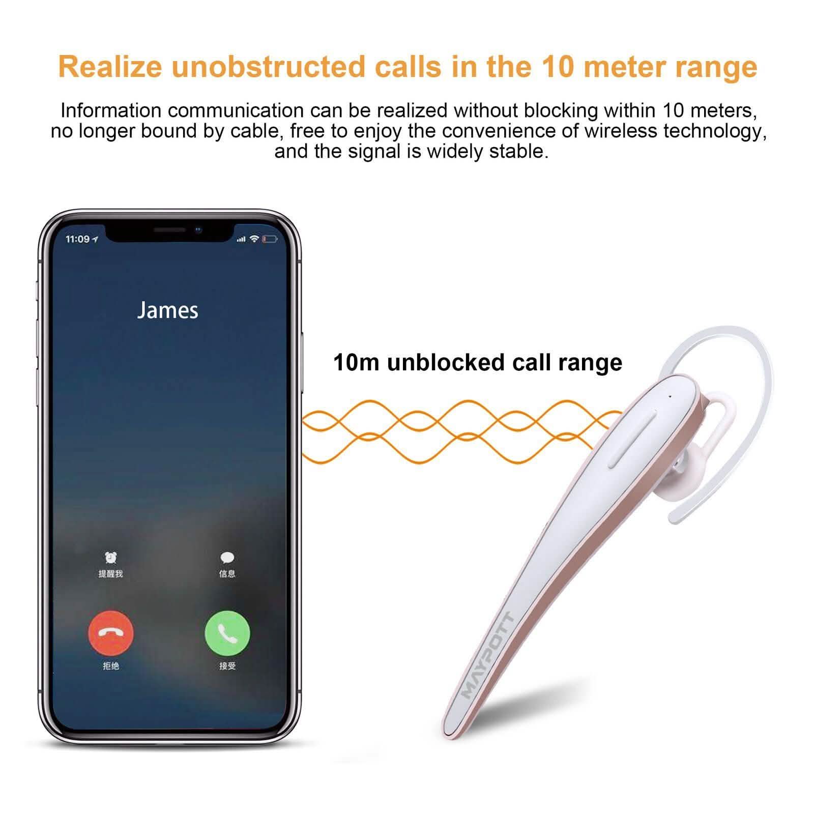 White Wireless Bluetooth 4.1 Earphone Sports Stereo Headphones - DailySale