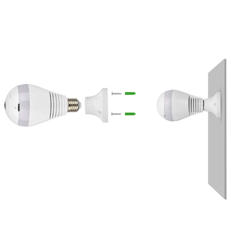 WiFi Light Bulb Camera 960P Security Camera 360° Camera, TV & Video - DailySale