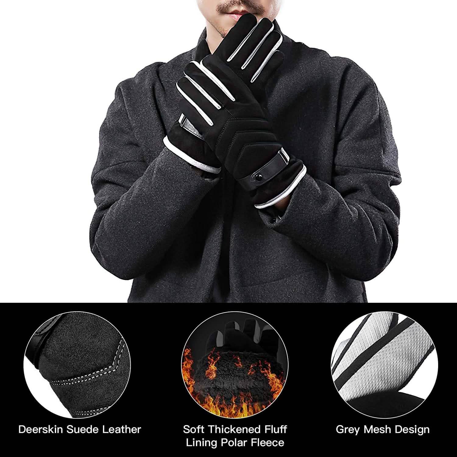 Windproof Thermal Gloves for Cold Weather Anti-Slip Gloves Sports & Outdoors - DailySale