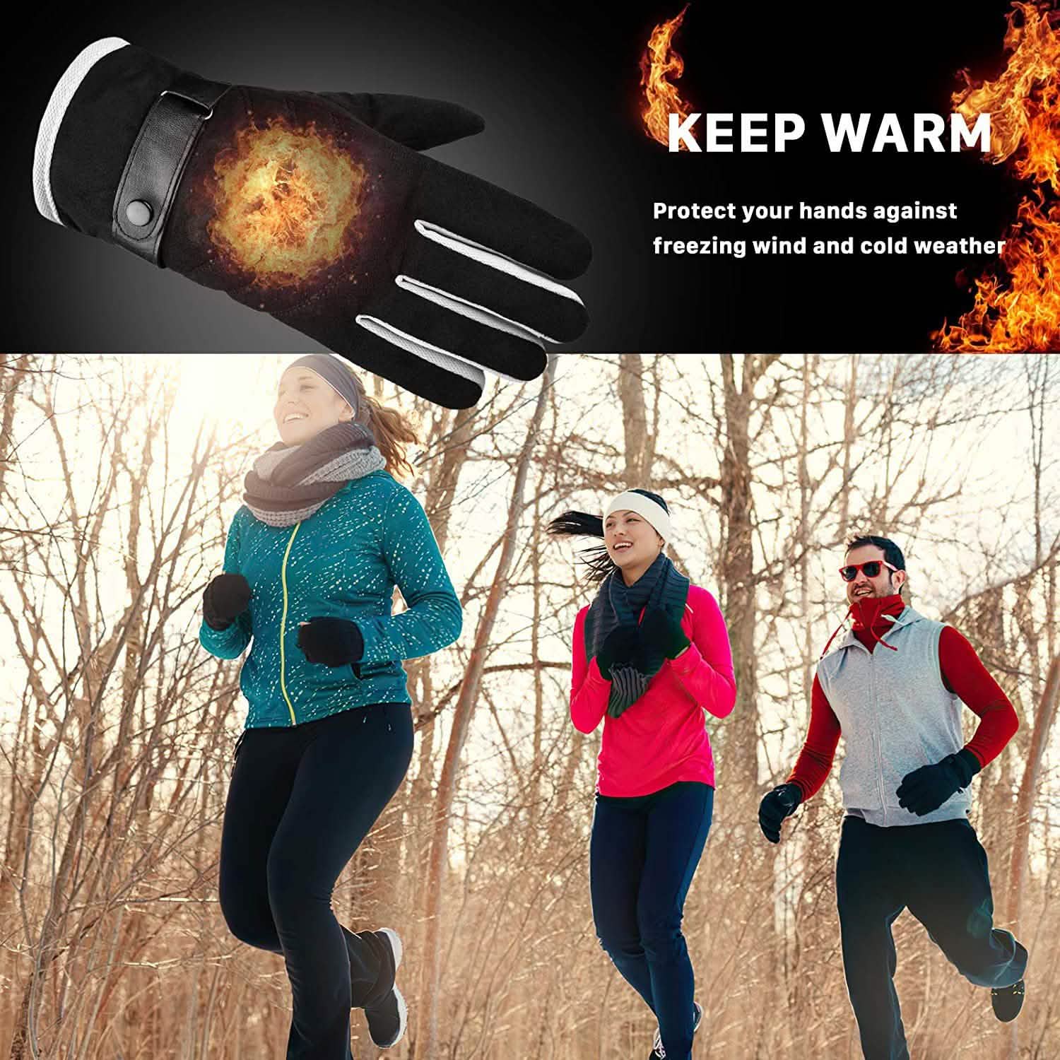 Windproof Thermal Gloves for Cold Weather Anti-Slip Gloves Sports & Outdoors - DailySale