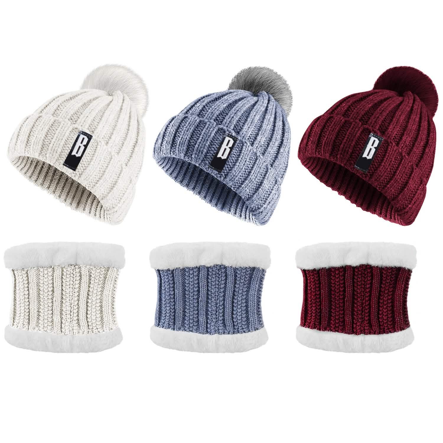 Winter Beanie Hat Scarf Set for Women Women's Shoes & Accessories - DailySale