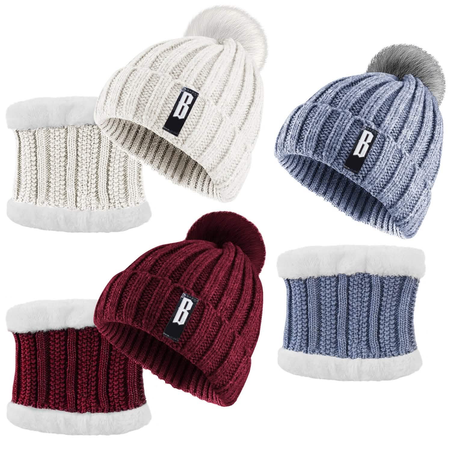Winter Beanie Hat Scarf Set for Women Women's Shoes & Accessories - DailySale