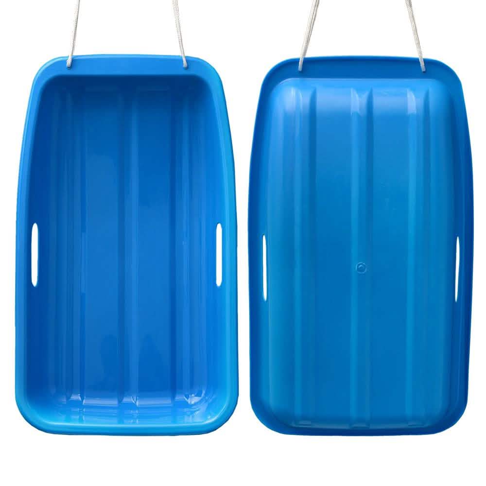 Winter Blue Plastic Snow Sled Boat Shape Sledge Sports & Outdoors - DailySale