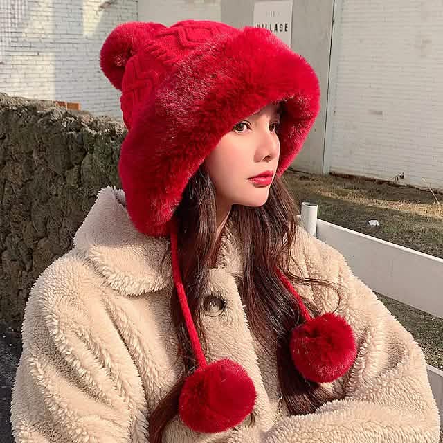 Winter Outdoor Portable Breathable Soft Comfortable Beanie Hat Women's Shoes & Accessories Scarlet - DailySale
