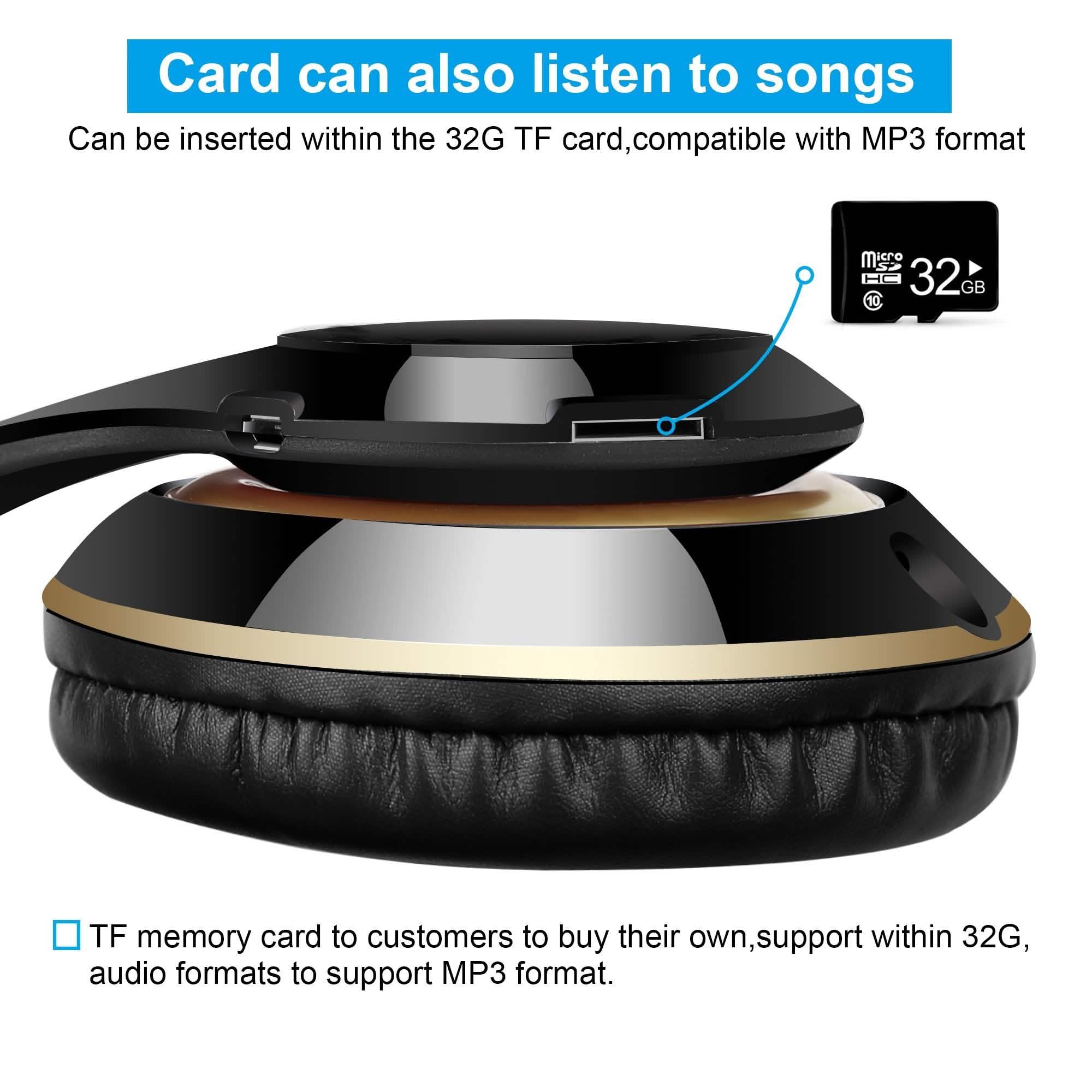 Wireless Bluetooth Headphones Stereo Heavy Bass Earphones Over the Ear Headset Headphones & Audio - DailySale