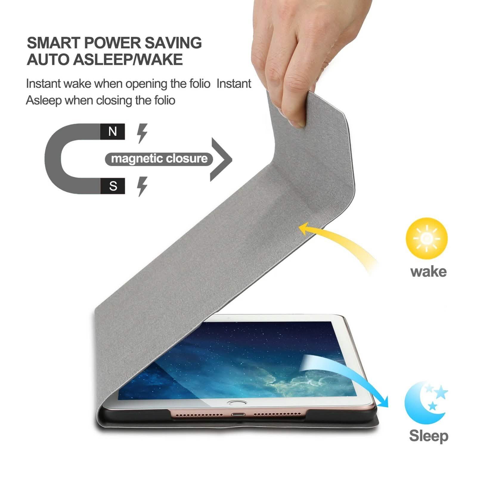 Wireless Bluetooth Keyboard Case with Keyboard for iPad 9.7" 17/18 A1822, A1823 and A1893 Mobile Accessories - DailySale