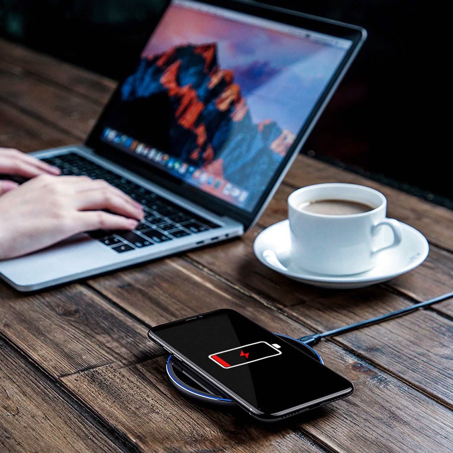 Wireless Charger Qi-Certified Ultra Slim 5W Charging Pad Mobile Accessories - DailySale