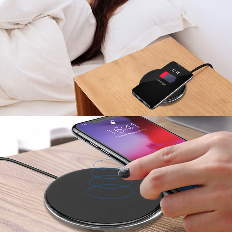 Wireless Charger Qi-Certified Ultra Slim 5W Charging Pad Mobile Accessories - DailySale