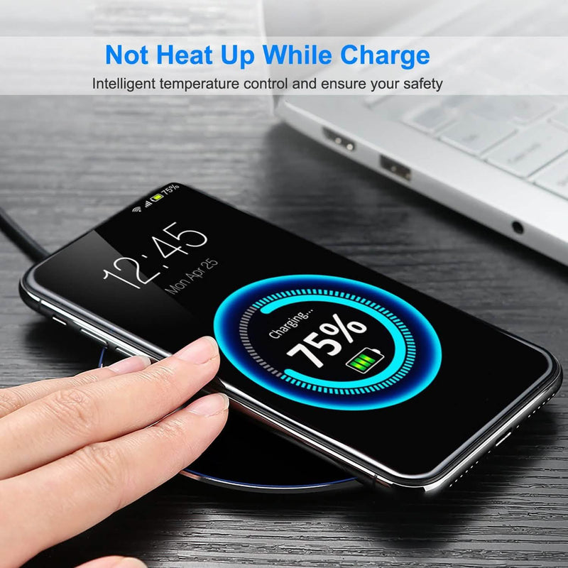 Wireless Charger Qi-Certified Ultra Slim 5W Charging Pad Mobile Accessories - DailySale