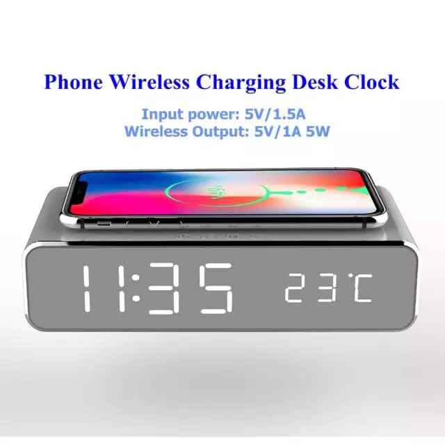 Wireless Charging Digital Alarm Clock Household Appliances - DailySale
