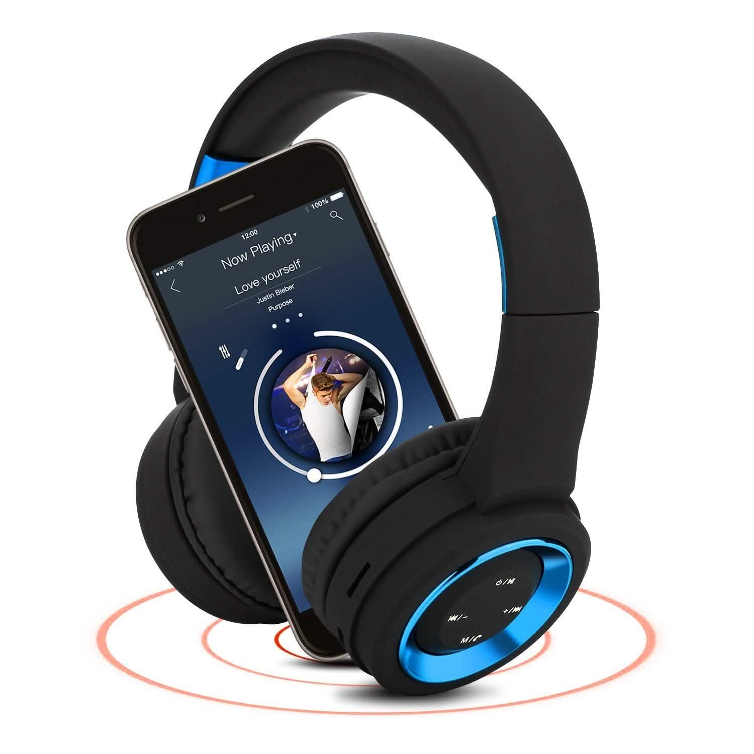 Wireless Headphones Bluetooth Headset Noise Cancelling Over Ear With Microphone Headphones & Audio - DailySale