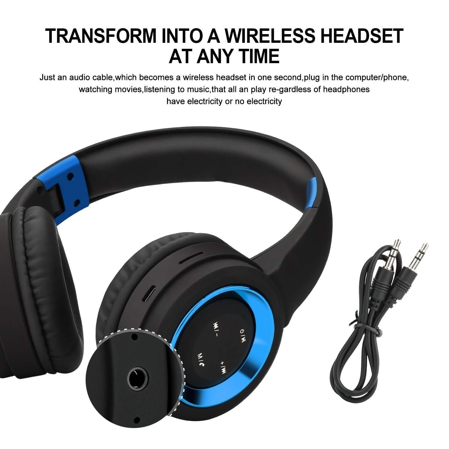 Wireless Headphones Bluetooth Headset Noise Cancelling Over Ear With Microphone Headphones & Audio - DailySale