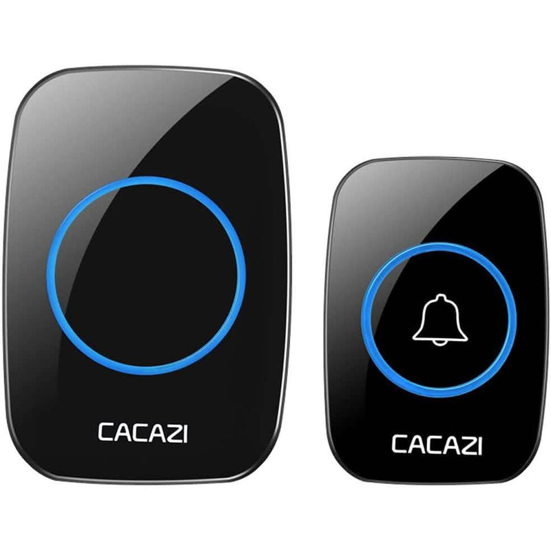 Wireless Intelligent Waterproof Doorbell Household Appliances Black 1 Receiver - DailySale