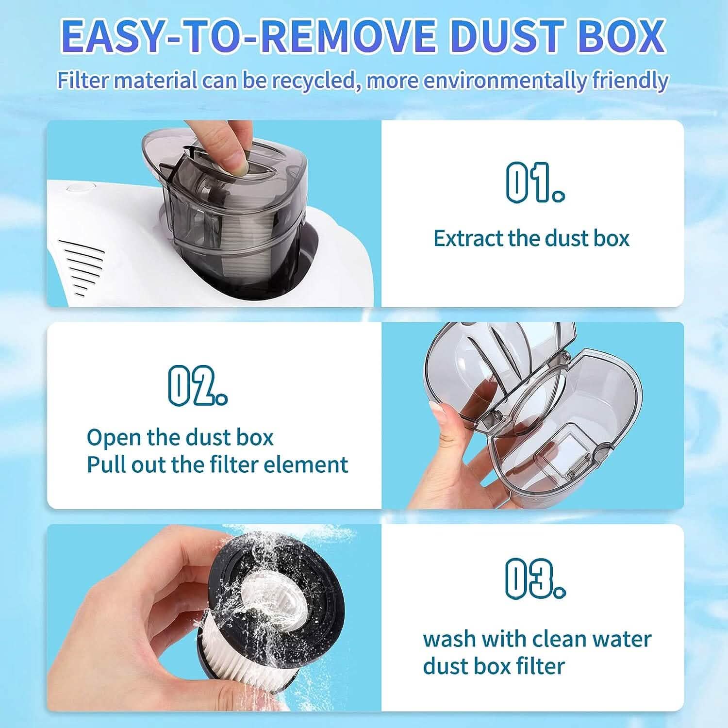 Wireless Mite Remover Cleaning Machine with 11KPa Powerful Suction Household Appliances - DailySale