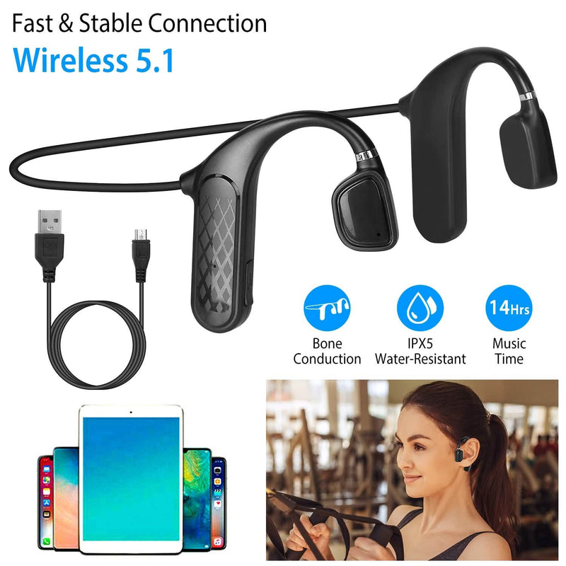 Wireless V5.1 Open-Ear Bone Conduction Earphones Headphones & Audio - DailySale