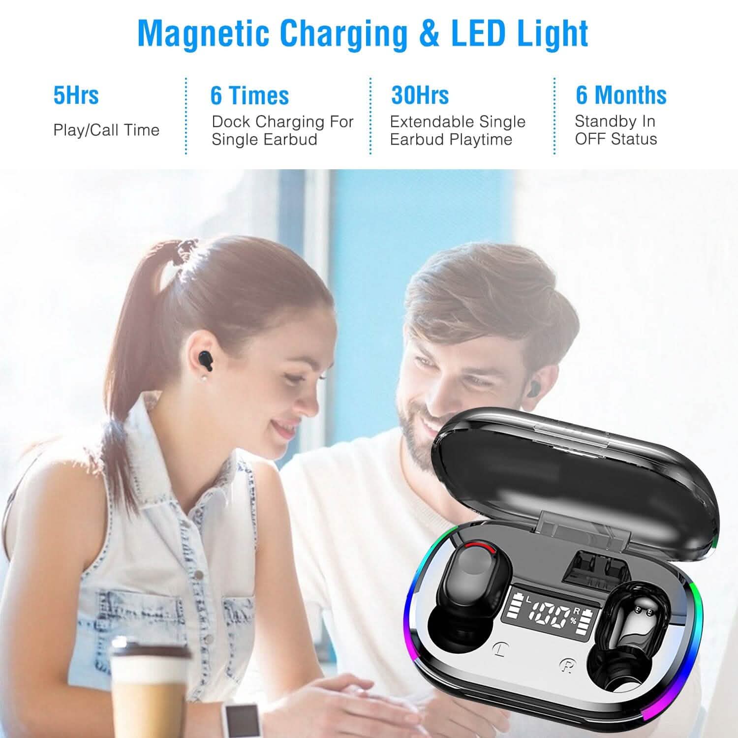 Wireless V5.3 TWS Earbuds In-Ear Stereo Headset Headphones - DailySale