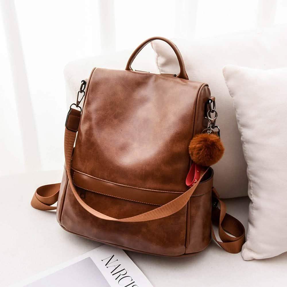 Women Backpack Purse PU Leather Anti-theft Casual Shoulder Bag Bags & Travel - DailySale