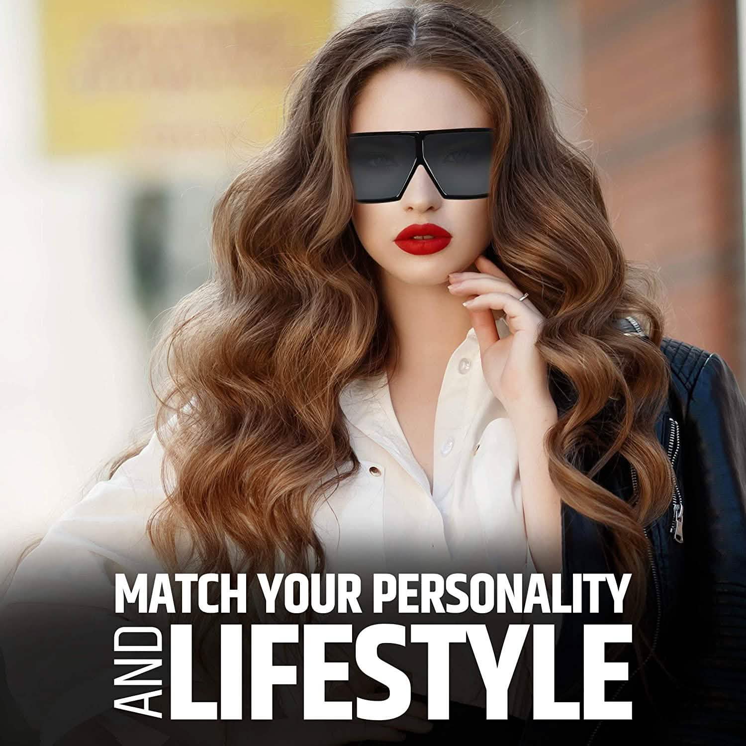 Women Big Frame Square Sunglasses Women's Apparel - DailySale