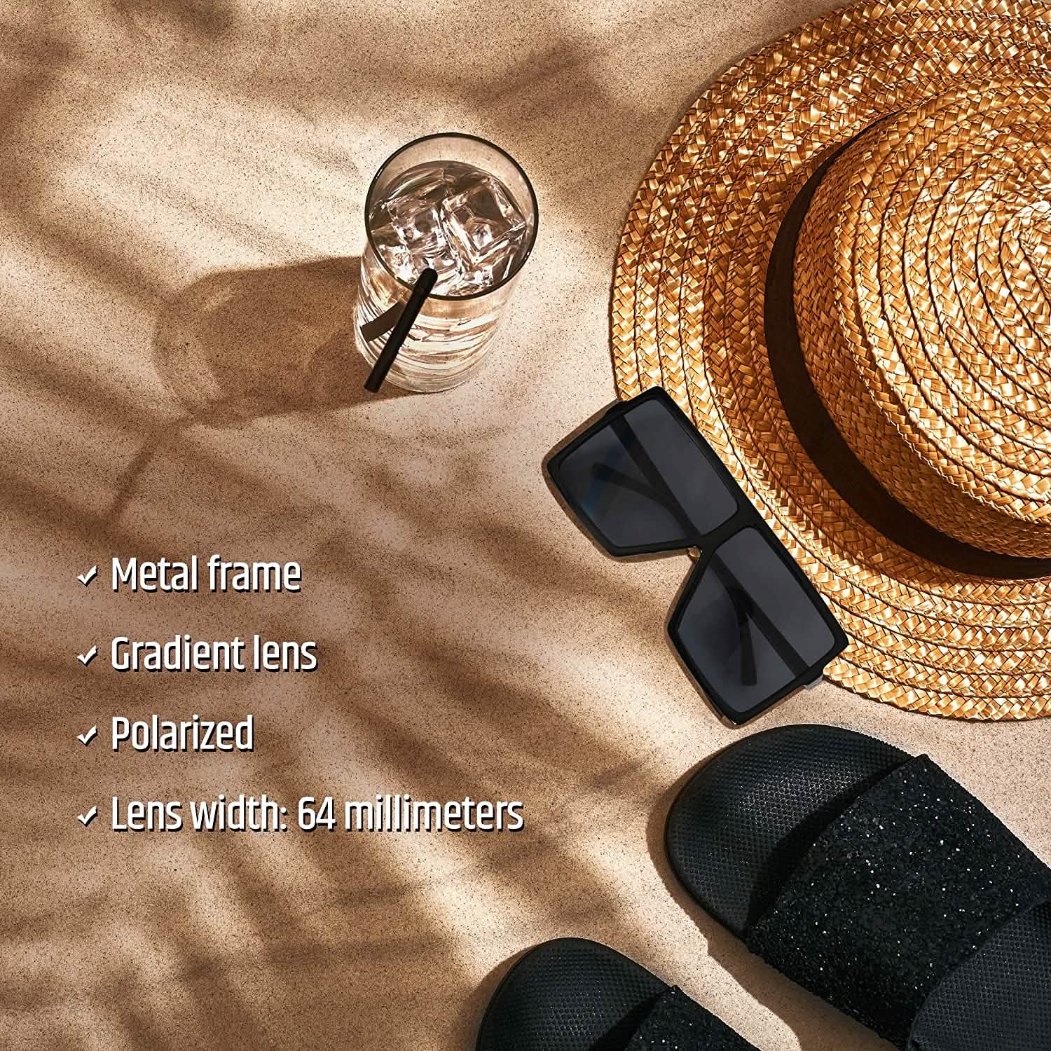 Women Big Frame Square Sunglasses Women's Apparel - DailySale