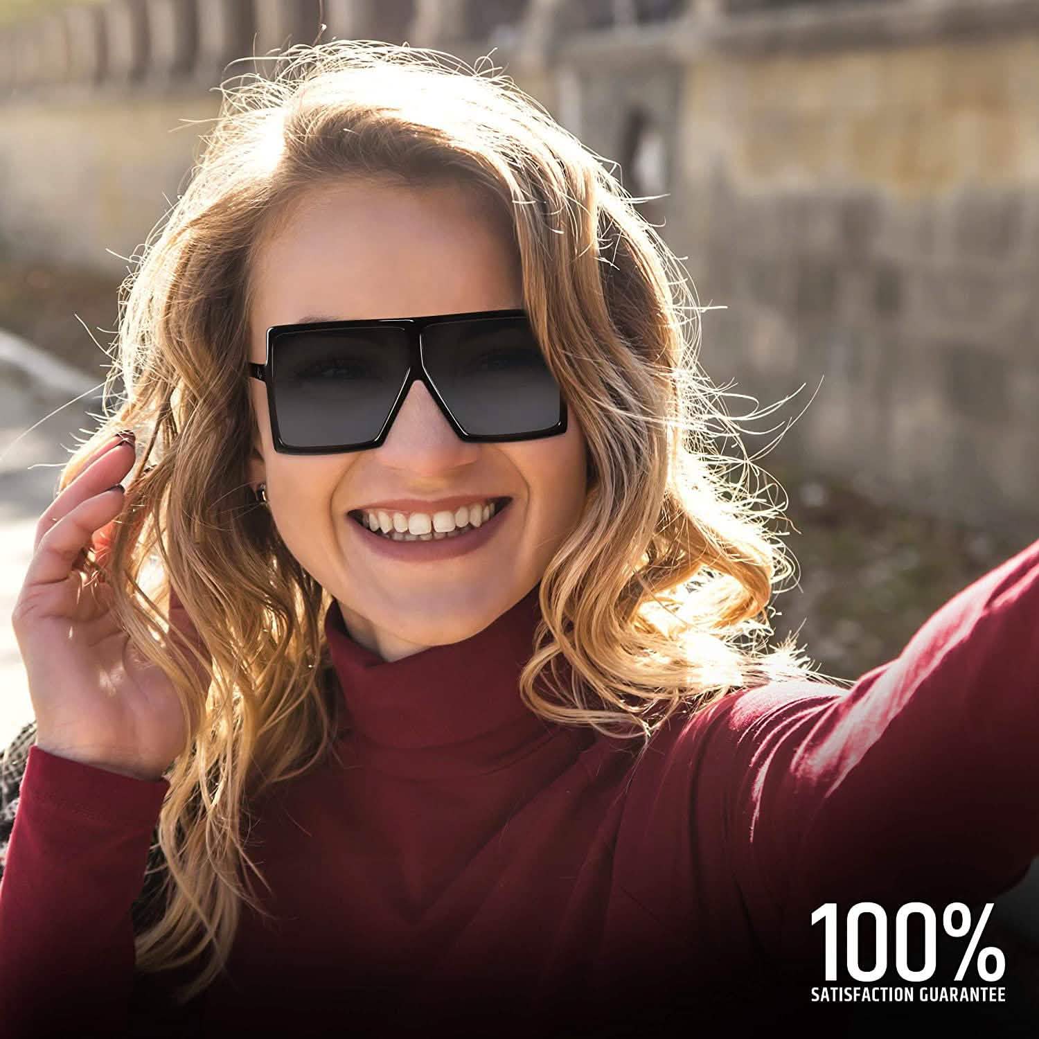 Women Big Frame Square Sunglasses Women's Apparel - DailySale