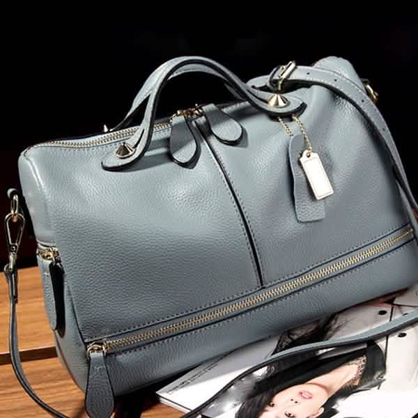 Women PU Leather Tote Handbag Pillow Shoulder Crossbody Satchel Bag Bags & Travel Blue - DailySale