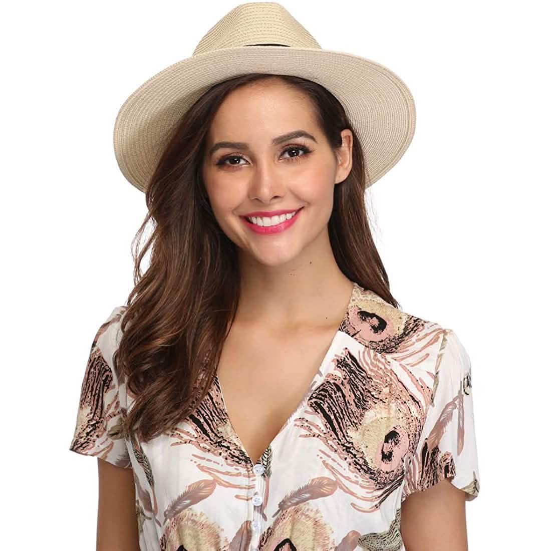 Women Wide Brim Straw Panama Roll up Hat Women's Shoes & Accessories - DailySale