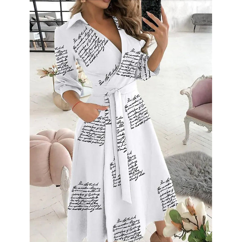 Women's A Line Dress Women's Dresses Letter Printing S - DailySale