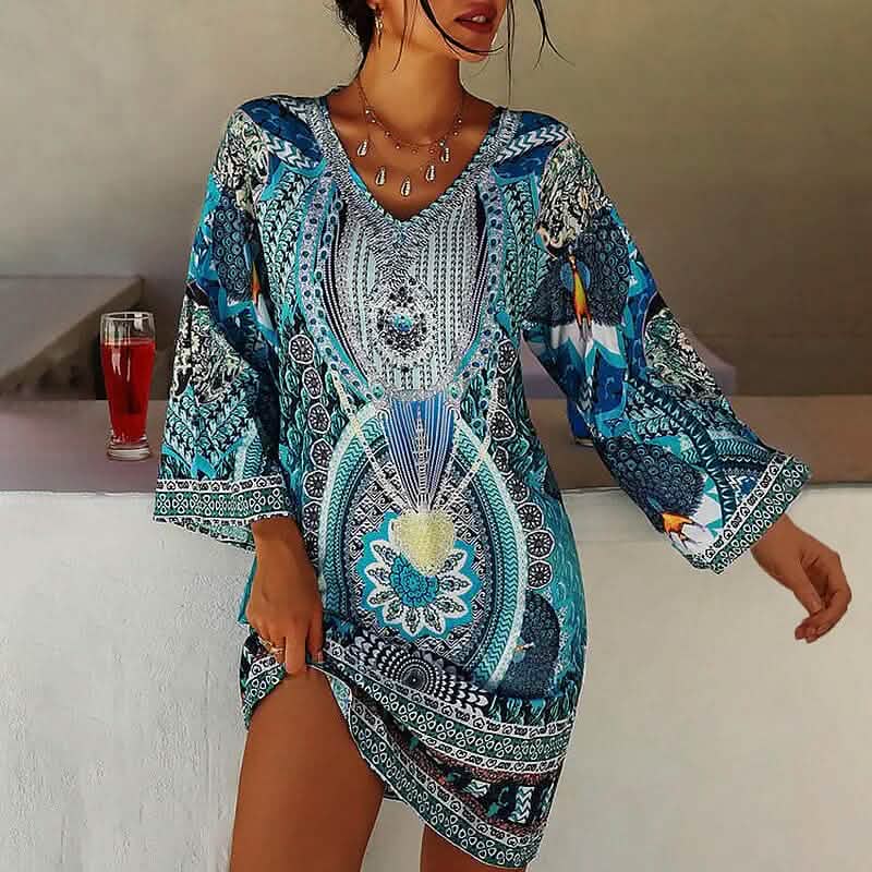 Women's Boho Mini Dress Women's Dresses S - DailySale
