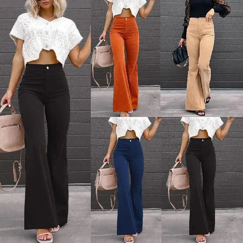 Women's Bootcut Pants Trousers Jeans Corduroy Women's Bottoms - DailySale