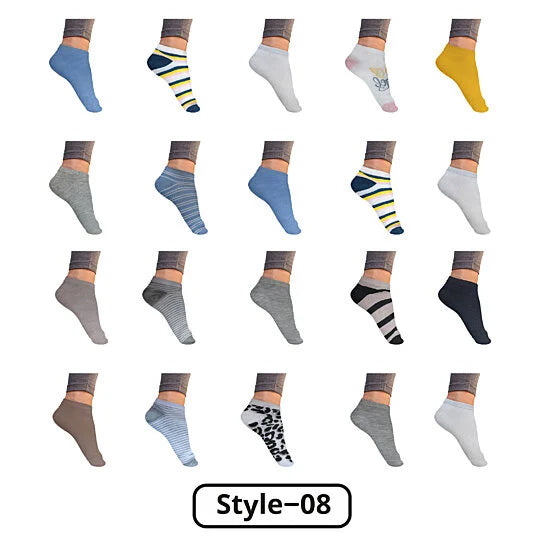 Women’s Breathable Stylish Colorful Fun No Show Low Cut Ankle Socks Women's Shoes & Accessories 10-Pack Style 8 - DailySale