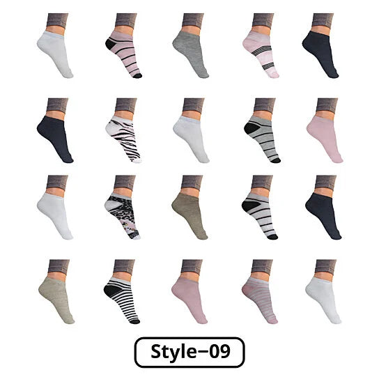 Women’s Breathable Stylish Colorful Fun No Show Low Cut Ankle Socks Women's Shoes & Accessories 10-Pack Style 9 - DailySale