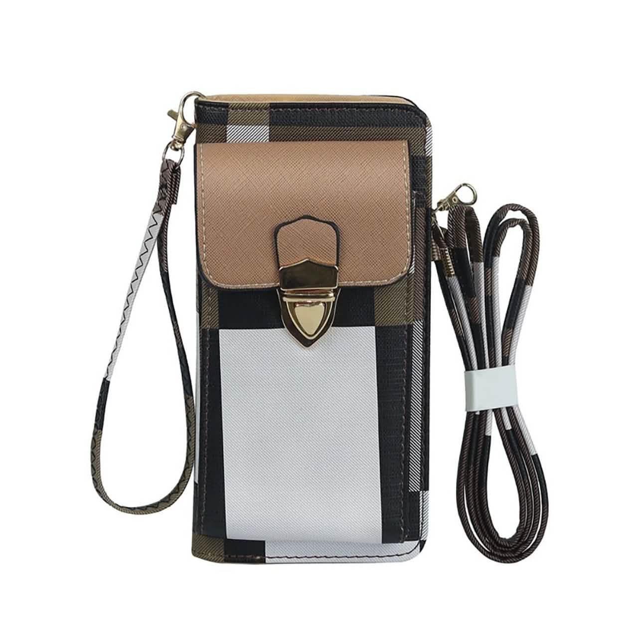 Women's Cell Phone Cross-Body Wallet Pouch Bags & Travel Apricot - DailySale