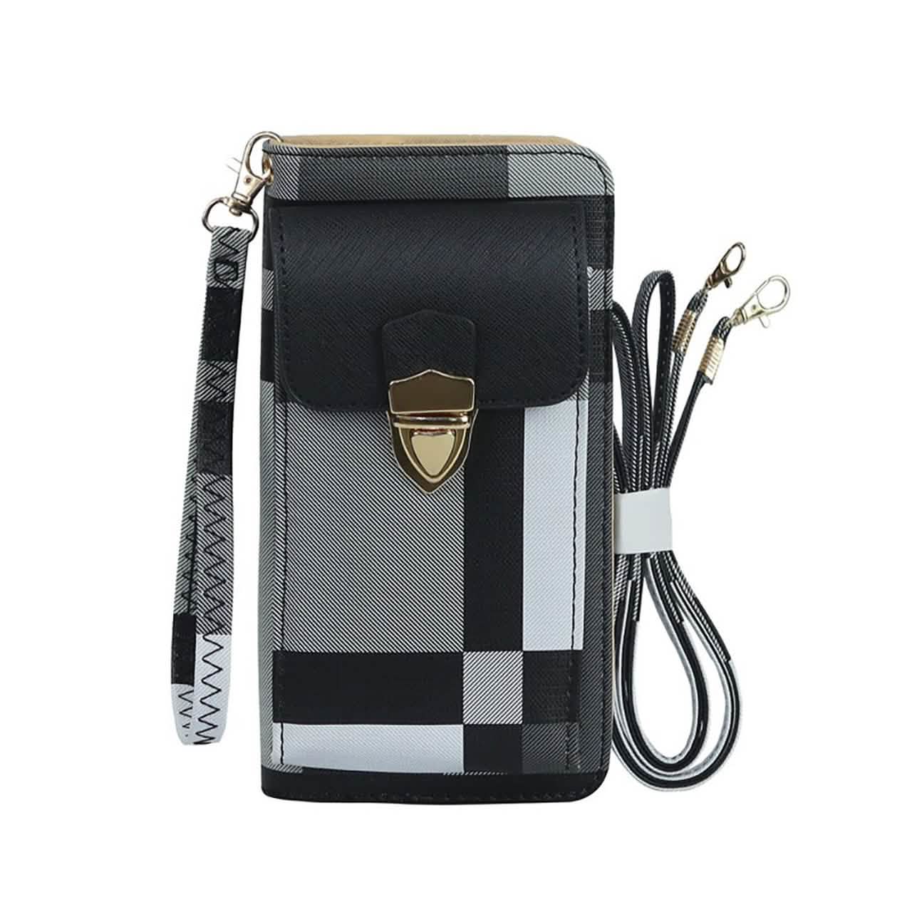 Women's Cell Phone Cross-Body Wallet Pouch Bags & Travel Black - DailySale