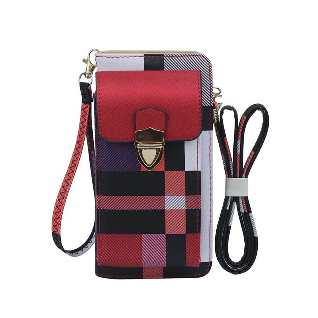 Women's Cell Phone Cross-Body Wallet Pouch Bags & Travel Red - DailySale