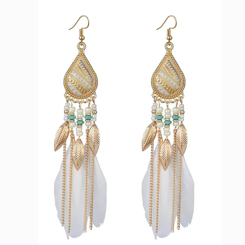 Women's Chic and Modern Street Color Block Earring Earrings White - DailySale