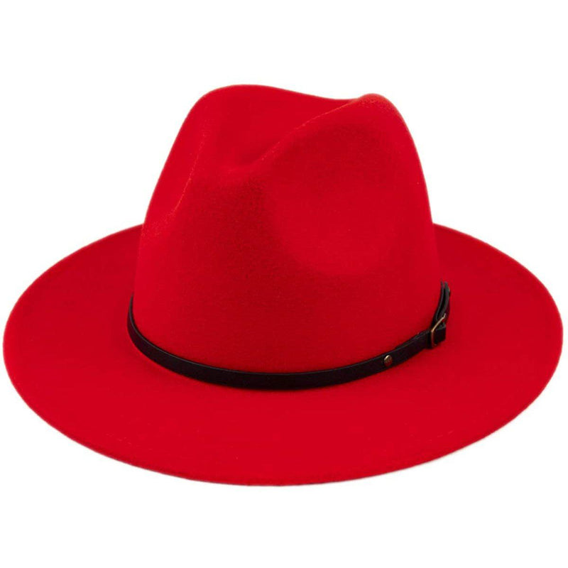 Womens Classic Wide Brim Floppy Panama Hat Women's Shoes & Accessories Red - DailySale