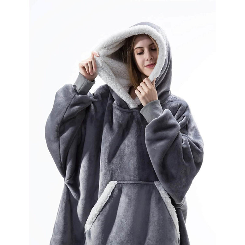 Women's Couple's Pajamas Nightgown Blanket Nighty Women's Loungewear Dark Gray - DailySale