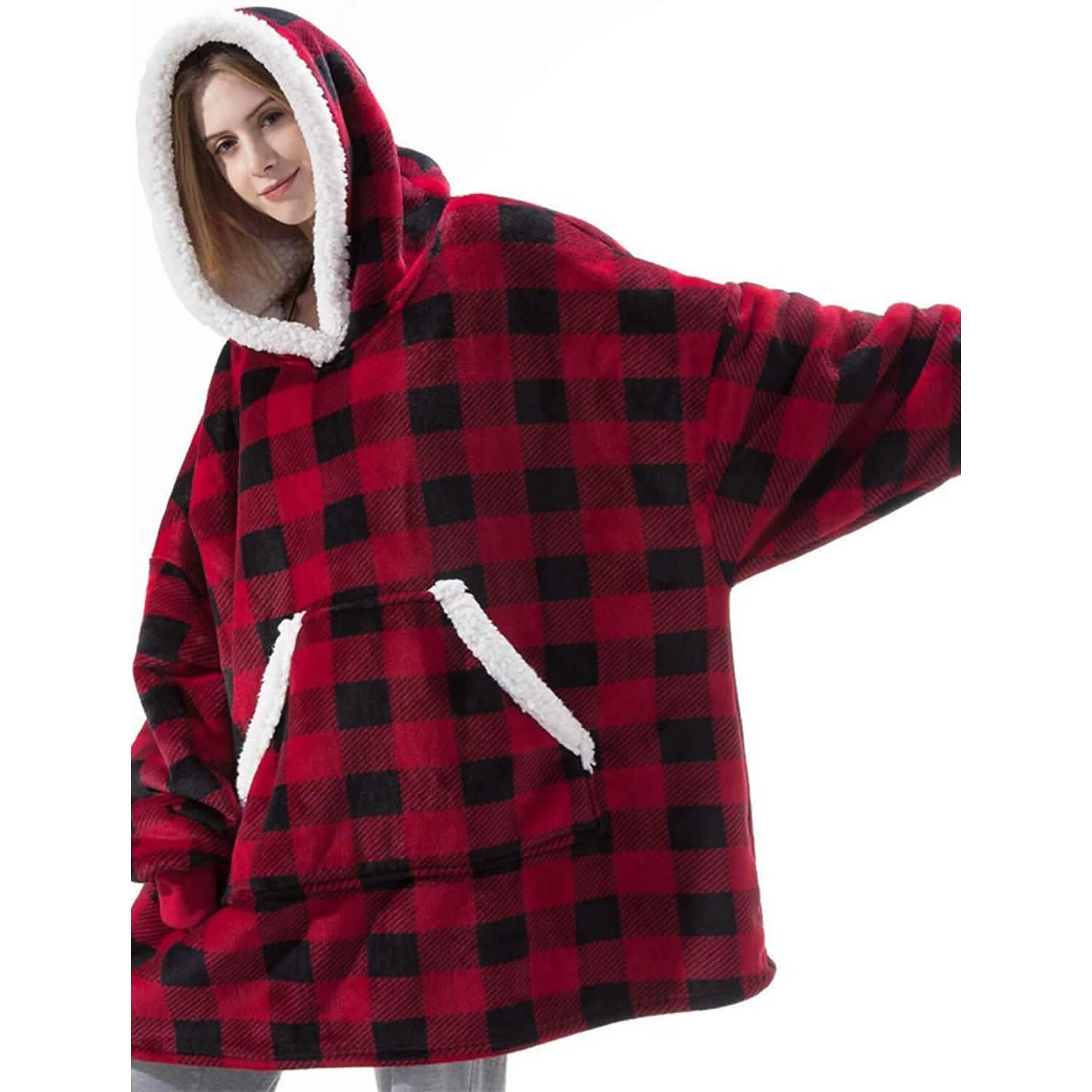 Women's Couple's Pajamas Nightgown Blanket Nighty Women's Loungewear Red - DailySale