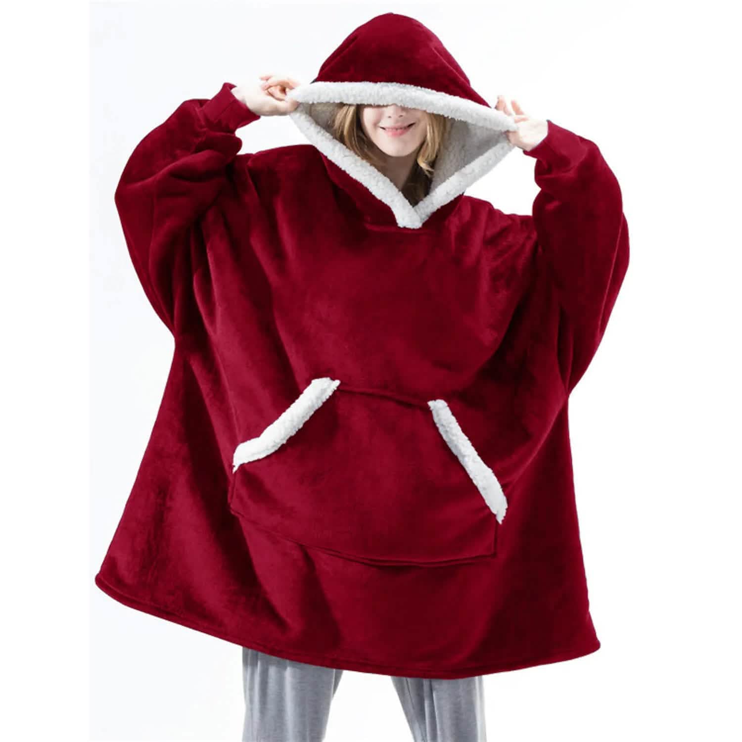 Women's Couple's Pajamas Nightgown Blanket Nighty Women's Loungewear Wine - DailySale