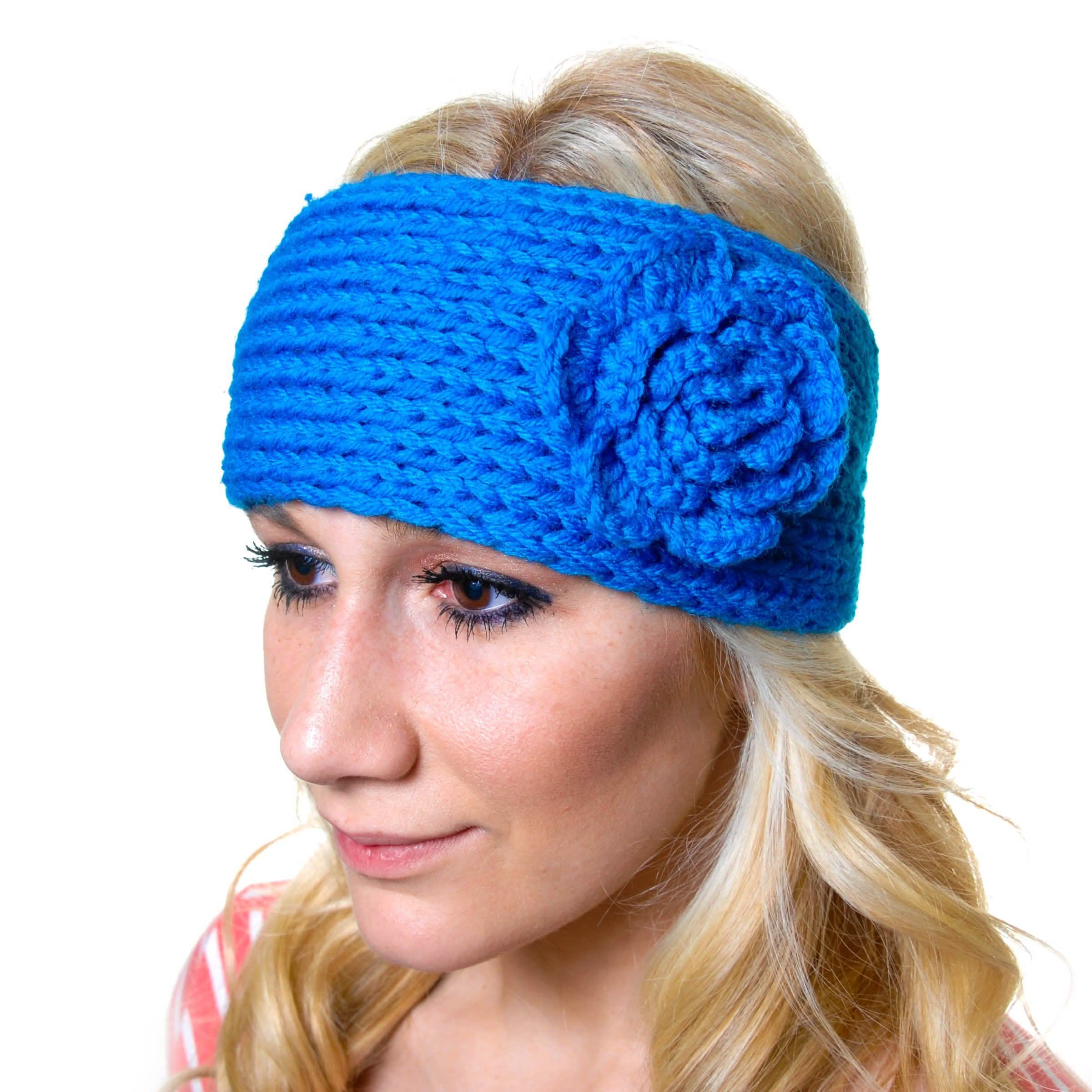 Women's Crochet Headband Women's Accessories Blue - DailySale