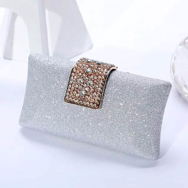 Women's Evening Bag Chain Bag Bridal Purse Bags & Travel Silver - DailySale
