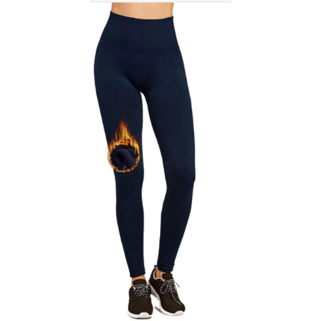 Women’s Extra 220g Fleece Leggings High Waist Stretchy Warm Leggings (One Size) Women's Bottoms - DailySale