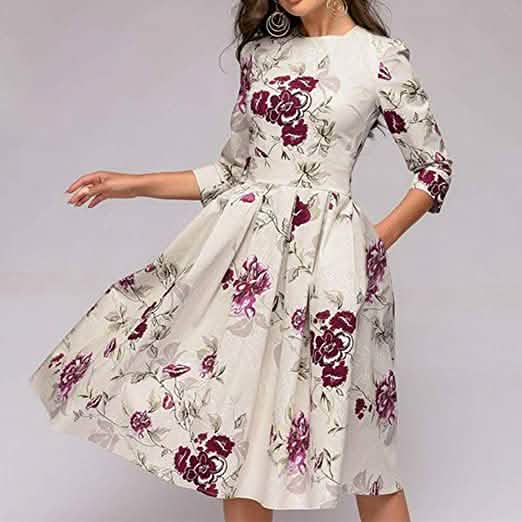 Women's Floral Vintage Dress Women's Dresses - DailySale