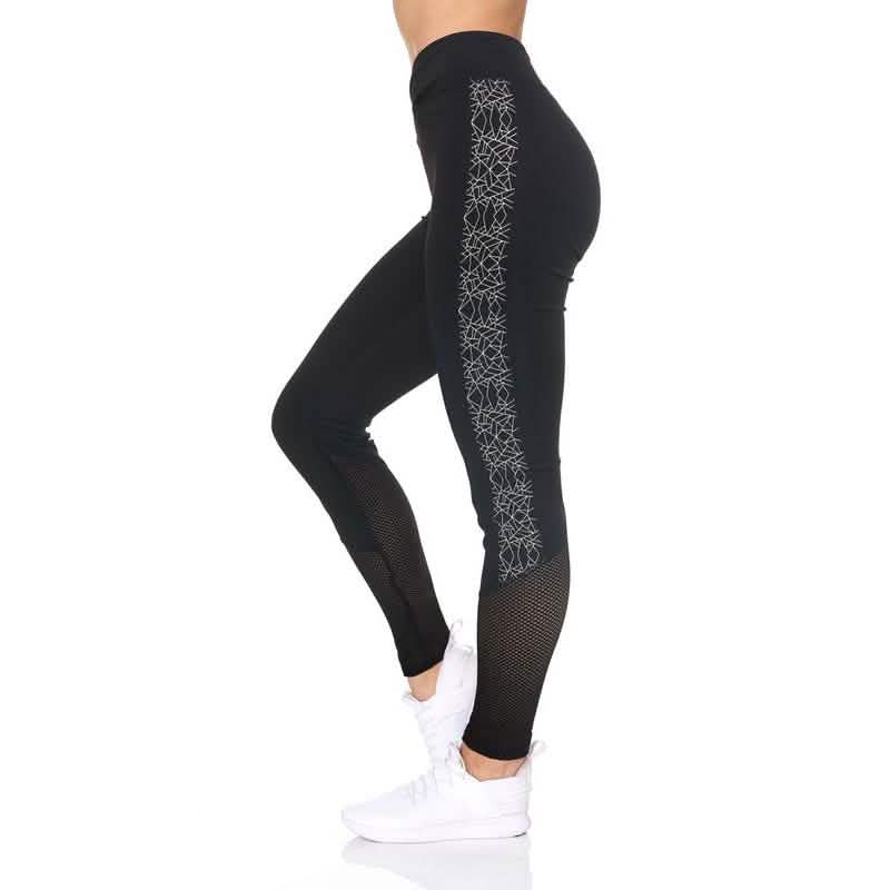 Women's Full Length Highwaist Leggings with Abstract Print Women's Clothing S - DailySale