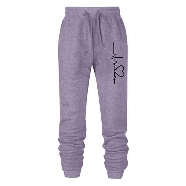 Women's Heartbeat Joggers Sweatpants Women's Loungewear Light Purple S - DailySale