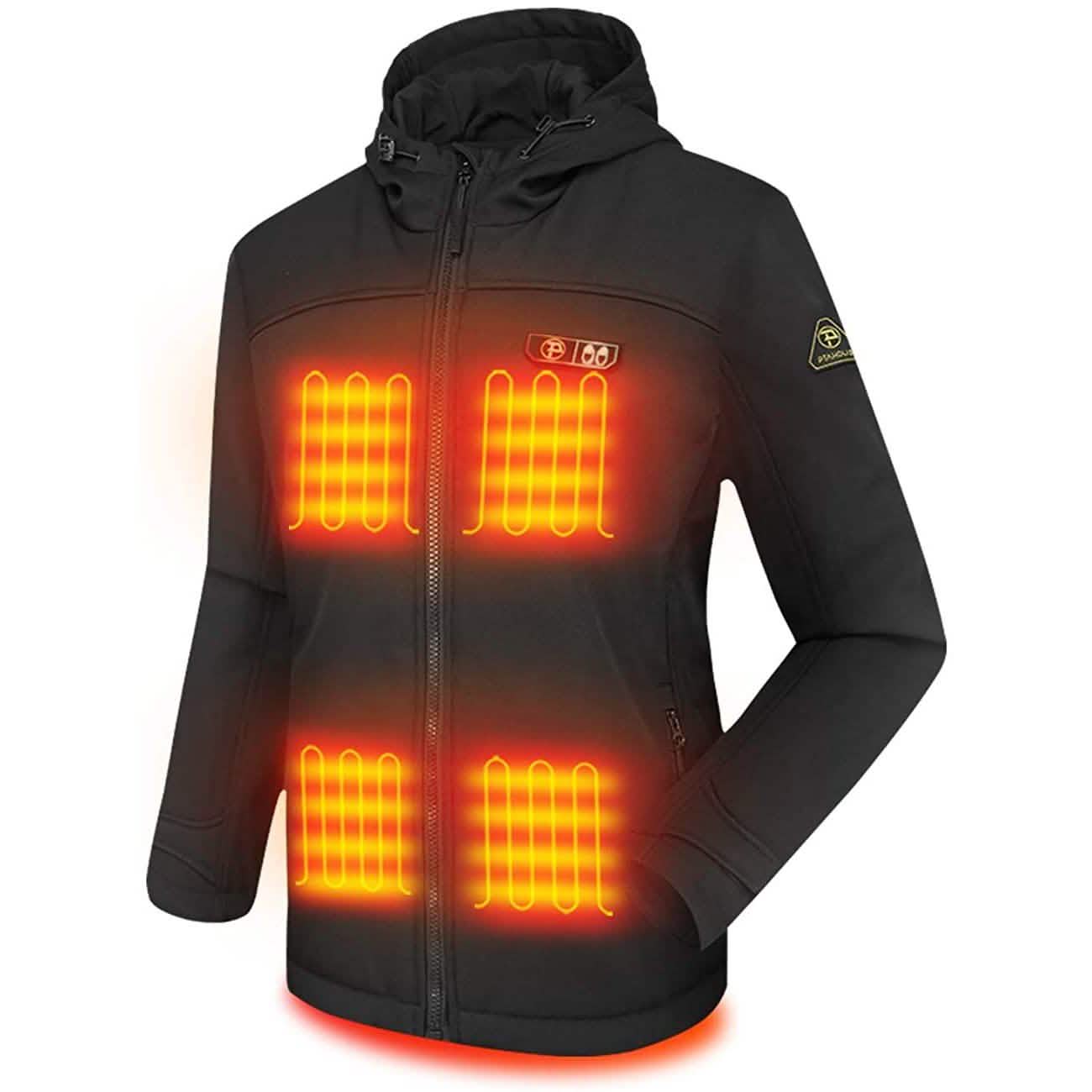 Women’s Heated Jacket Soft Shell with Hand Warmer Women's Clothing M - DailySale