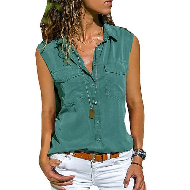 Women's Hiking Vest Sleeveless Top Women's Tops Peacock Blue S - DailySale